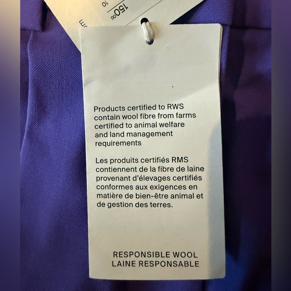 NWT Cos Purple Wool Trousers - 10 - Picture 9 of 9